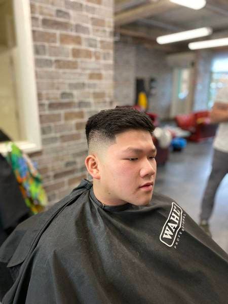 A haircut at Alpha Omega Grooming